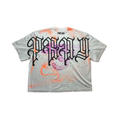 PRAY RIPPED TEE
